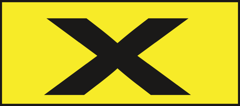 Warning Sign 30x90